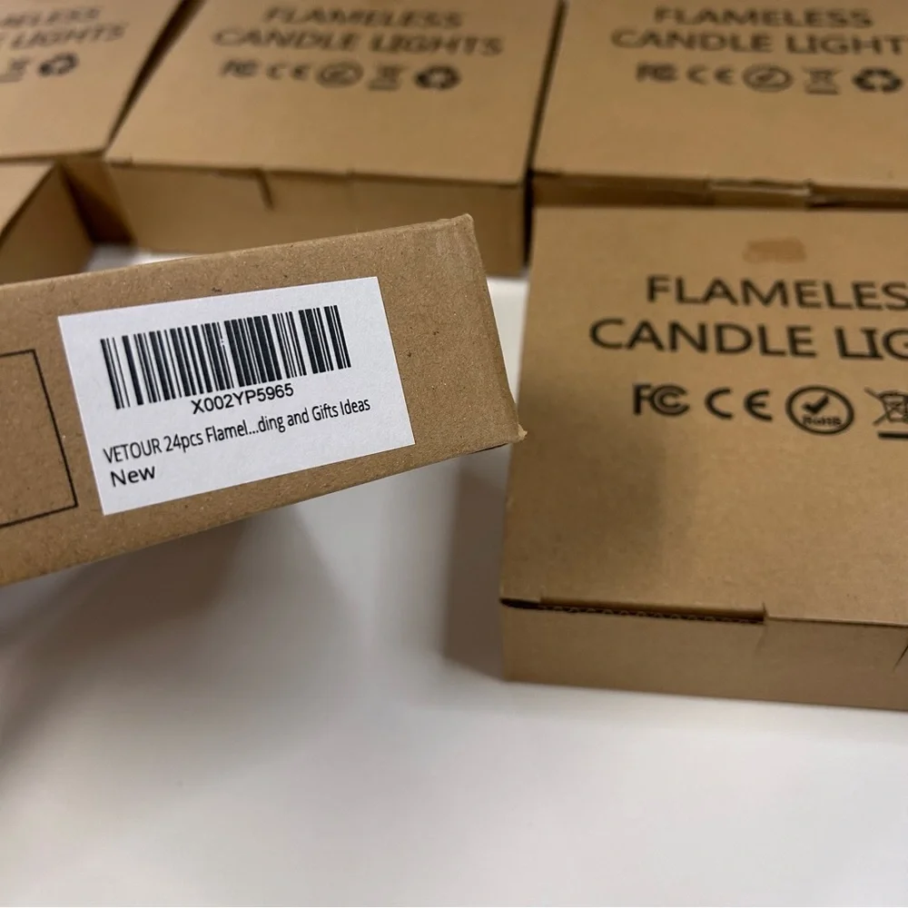 NEW 6 Packs Of 24 Flameless Candle Lights White #2541